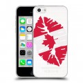Полупрозрачный дизайнерский пластиковый чехол для Iphone 5c Флаг Канады