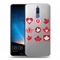 Полупрозрачный дизайнерский силиконовый чехол для Huawei Nova 2i Флаг Канады