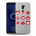 Полупрозрачный дизайнерский пластиковый чехол для Alcatel 3X Флаг Канады