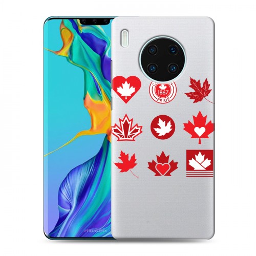 Полупрозрачный дизайнерский пластиковый чехол для Huawei Mate 30 Pro Флаг Канады