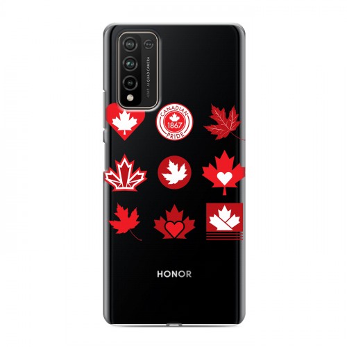 Полупрозрачный дизайнерский пластиковый чехол для Huawei Honor 10X Lite Флаг Канады
