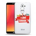 Полупрозрачный дизайнерский пластиковый чехол для LG Optimus G2 Флаг Канады