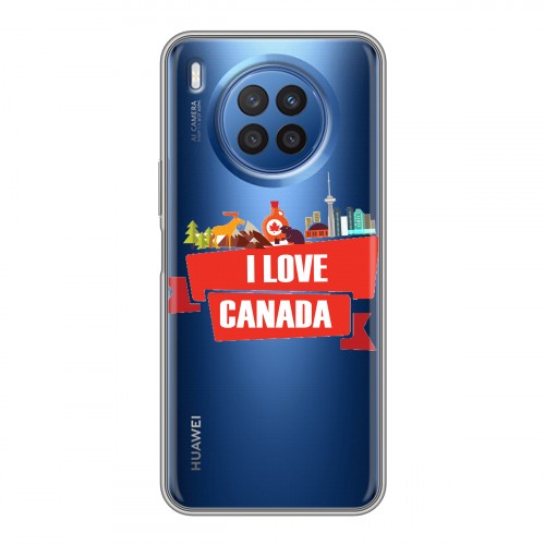 Полупрозрачный дизайнерский пластиковый чехол для Huawei Nova 8i Флаг Канады