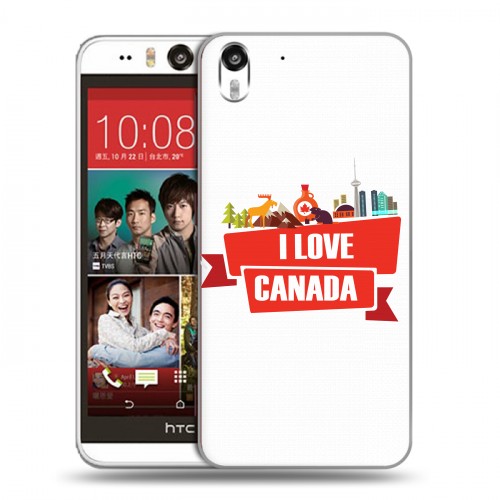 Полупрозрачный дизайнерский силиконовый чехол для HTC Desire Eye Флаг Канады