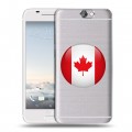 Полупрозрачный дизайнерский силиконовый чехол для HTC One A9 Флаг Канады