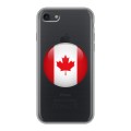 Полупрозрачный дизайнерский силиконовый чехол для Iphone 7 Флаг Канады