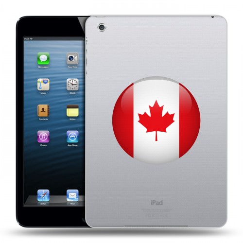 Полупрозрачный дизайнерский пластиковый чехол для Ipad Mini Флаг Канады