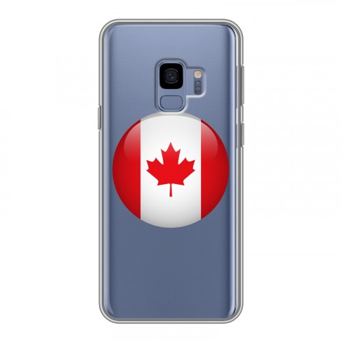 Полупрозрачный дизайнерский пластиковый чехол для Samsung Galaxy S9 Флаг Канады
