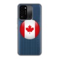 Полупрозрачный дизайнерский пластиковый чехол для Tecno Spark Go 2022 Флаг Канады