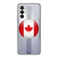 Полупрозрачный дизайнерский силиконовый с усиленными углами чехол для Tecno Pova 3 Флаг Канады