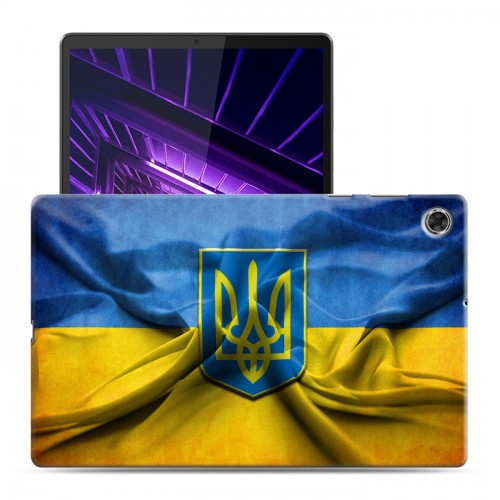Дизайнерский силиконовый чехол для Lenovo Tab M10 Plus флаг Украины