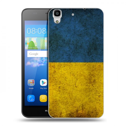 Дизайнерский пластиковый чехол для Huawei Y6 флаг Украины