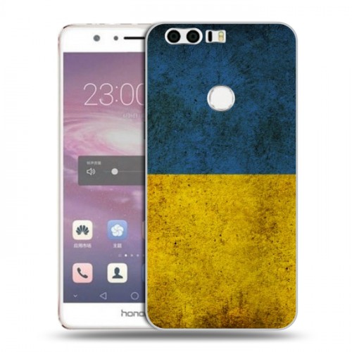 Дизайнерский пластиковый чехол для Huawei Honor 8 флаг Украины
