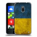 Дизайнерский пластиковый чехол для Nokia Lumia 620 флаг Украины