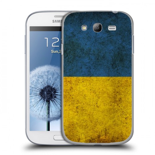 Дизайнерский пластиковый чехол для Samsung Galaxy Grand флаг Украины