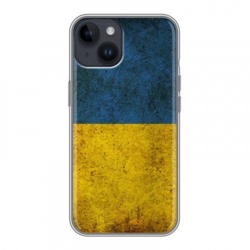 Дизайнерский пластиковый чехол для Iphone 14 флаг Украины