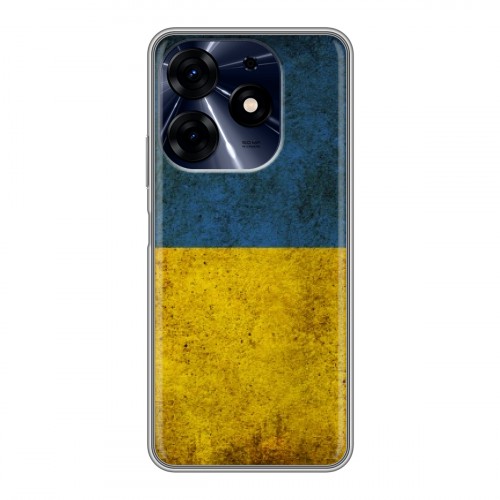 Дизайнерский силиконовый с усиленными углами чехол для Tecno Spark 10 Pro флаг Украины