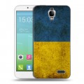 Дизайнерский силиконовый чехол для Alcatel One Touch Idol флаг Украины
