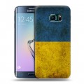 Дизайнерский пластиковый чехол для Samsung Galaxy S6 Edge флаг Украины