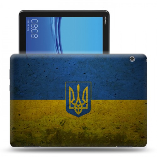 Дизайнерский силиконовый с усиленными углами чехол для Huawei MediaPad T5 флаг Украины