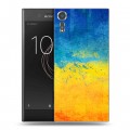 Дизайнерский пластиковый чехол для Sony Xperia XZs флаг Украины