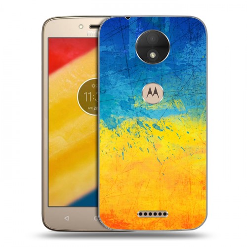 Дизайнерский силиконовый чехол для Motorola Moto C флаг Украины