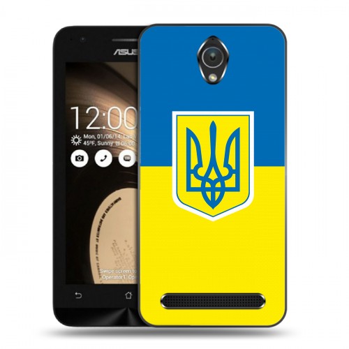 Дизайнерский пластиковый чехол для ASUS Zenfone Go Флаг Украины
