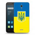 Дизайнерский силиконовый чехол для Alcatel One Touch Pixi 4 (6) Флаг Украины