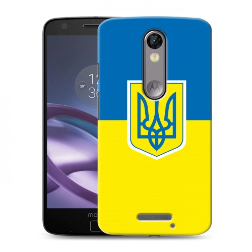 Дизайнерский пластиковый чехол для Lenovo Moto X Force Флаг Украины