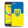 Дизайнерский пластиковый чехол для Alcatel A5 LED Флаг Украины