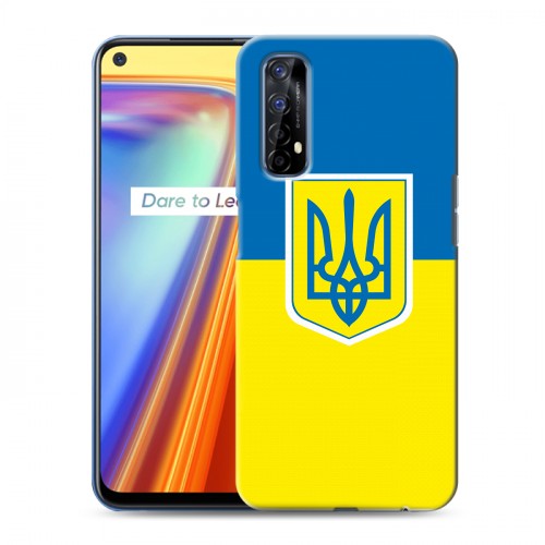 Дизайнерский силиконовый с усиленными углами чехол для Realme 7 Флаг Украины