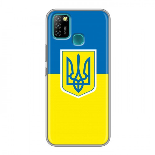 Дизайнерский силиконовый с усиленными углами чехол для Infinix Hot 10 Lite Флаг Украины
