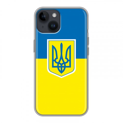 Дизайнерский пластиковый чехол для Iphone 14 Флаг Украины