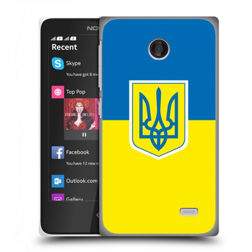 Дизайнерский пластиковый чехол для Nokia X Флаг Украины
