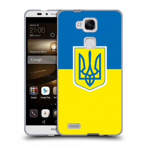 Дизайнерский силиконовый чехол для Huawei Ascend Mate 7 Флаг Украины