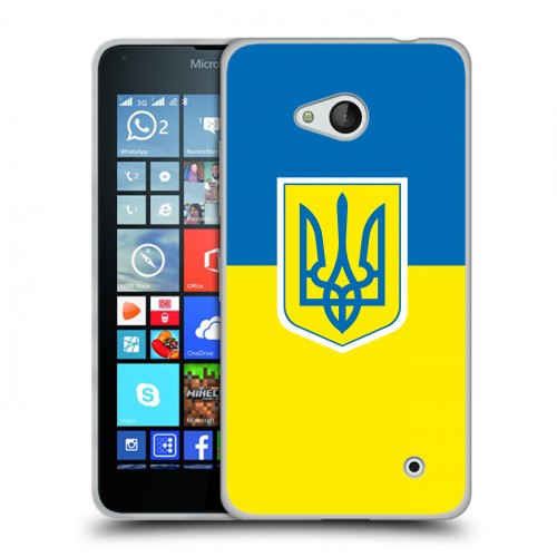 Дизайнерский пластиковый чехол для Microsoft Lumia 640 Флаг Украины