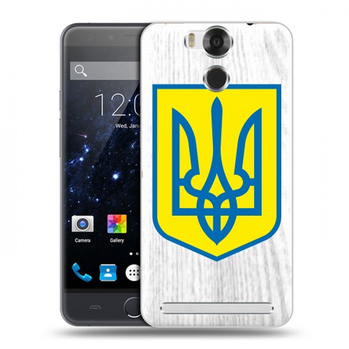 Полупрозрачный дизайнерский пластиковый чехол для Ulefone Power Флаг Украины