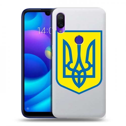 Полупрозрачный дизайнерский пластиковый чехол для Xiaomi Mi Play Флаг Украины