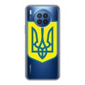 Полупрозрачный дизайнерский силиконовый чехол для Huawei Nova 8i Флаг Украины