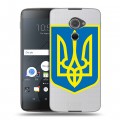 Полупрозрачный дизайнерский пластиковый чехол для Blackberry DTEK60 Флаг Украины