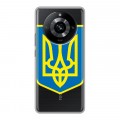 Полупрозрачный дизайнерский силиконовый с усиленными углами чехол для Realme 11 Pro Флаг Украины