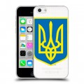 Полупрозрачный дизайнерский пластиковый чехол для Iphone 5c Флаг Украины