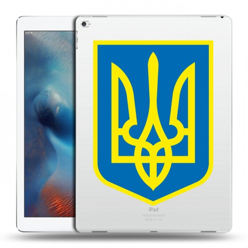 Полупрозрачный дизайнерский пластиковый чехол для Ipad Pro Флаг Украины