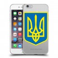 Полупрозрачный дизайнерский силиконовый чехол для Iphone 6 Plus/6s Plus Флаг Украины