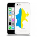 Полупрозрачный дизайнерский пластиковый чехол для Iphone 5c Флаг Украины