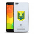 Полупрозрачный дизайнерский пластиковый чехол для Xiaomi Mi4i Флаг Украины