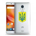 Полупрозрачный дизайнерский пластиковый чехол для ZTE Blade X9 Флаг Украины