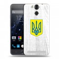 Полупрозрачный дизайнерский пластиковый чехол для Ulefone Power Флаг Украины