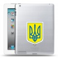 Полупрозрачный дизайнерский пластиковый чехол для Ipad 2/3/4 Флаг Украины