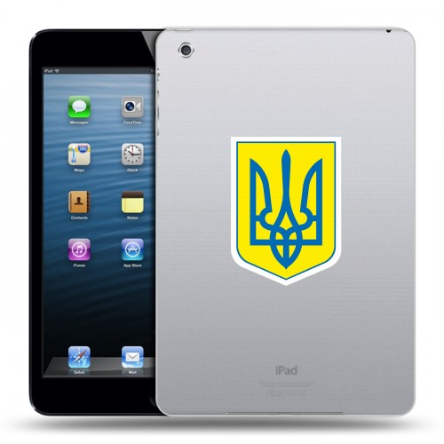 Полупрозрачный дизайнерский силиконовый чехол для Ipad Mini Флаг Украины